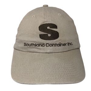 Southland Container Inc Strapback Hat Tan One Size Embroidered 6 Panel Chipola